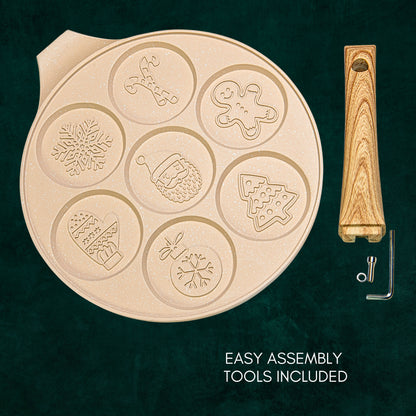 Beige Christmas Design Pancake Pan