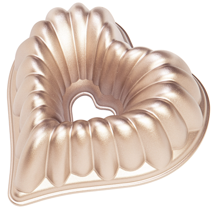 NEW ARRIVAL Molde AMOUR, bizcocho y tarta para horno, doble capa antiadherente, aluminio fundido de larga vida, cocción uniforme, 28×26×10 cm, 2 L