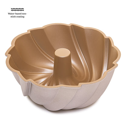 NEW ARRIVAL Molde TWIST para bizcocho y tarta, aluminio fundido con doble capa antiadherente, cocción uniforme, color oro rosa, Ø24 cm, 2.5 L