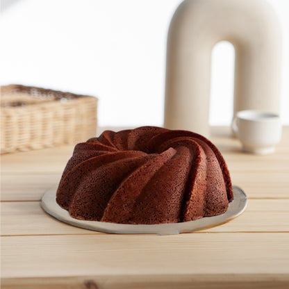 NEW ARRIVAL Molde TWIST para bizcocho y tarta, aluminio fundido con doble capa antiadherente, cocción uniforme, color oro rosa, Ø24 cm, 2.5 L