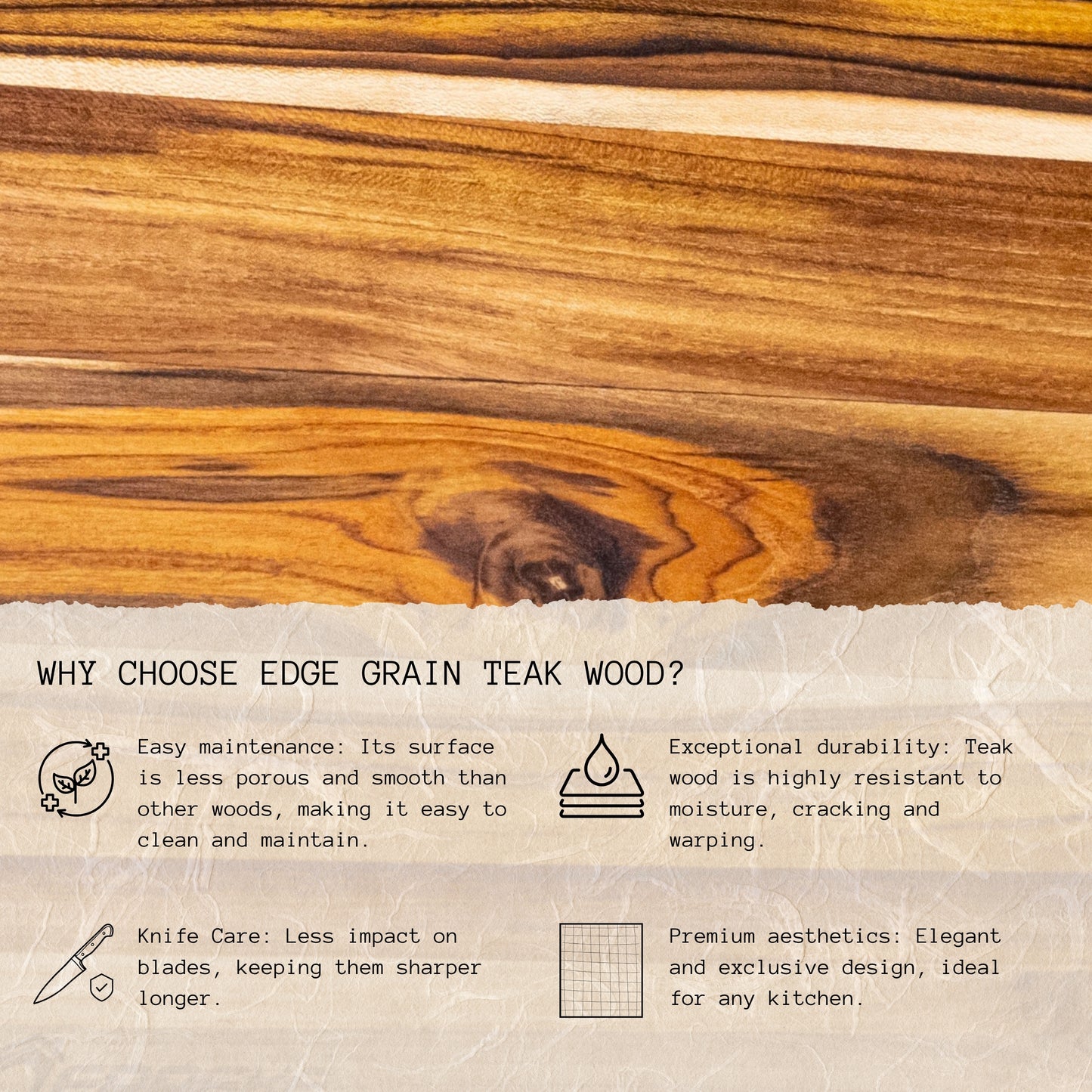 NEW ARRIVAL Bandeja para Servir en Madera de Teca Natural GUADALUPE, rectangular y resistente, con 3 compartimientos y cuenco para salsas, ideal para carnes, pollo, embutidos y tapas (28×23×3.4 cm)