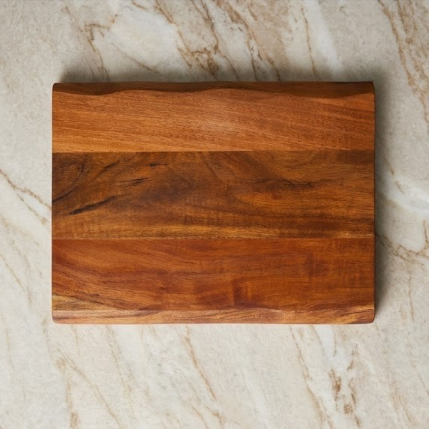Tabla en Madera de Acacia Natural Borde Vivo (Live Edge) 40x30x2.5 cm BOMBAY