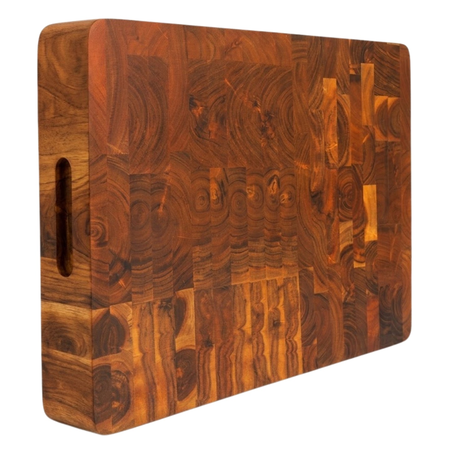 Hackblock aus Akazienholz Stirnholz (End Grain) 50 x 38 x 6,5 cm DECCAN