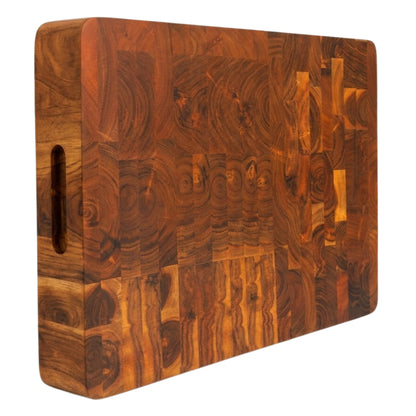 Hackblock aus Akazienholz Stirnholz (End Grain) 50 x 38 x 6,5 cm DECCAN