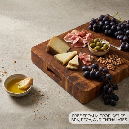 Hackblock aus Akazienholz Stirnholz (End Grain) 50 x 38 x 6,5 cm DECCAN