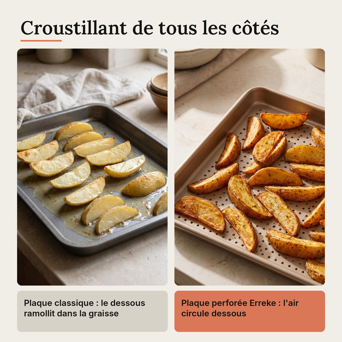 Plat à four profond avec plaque perforée Erreke