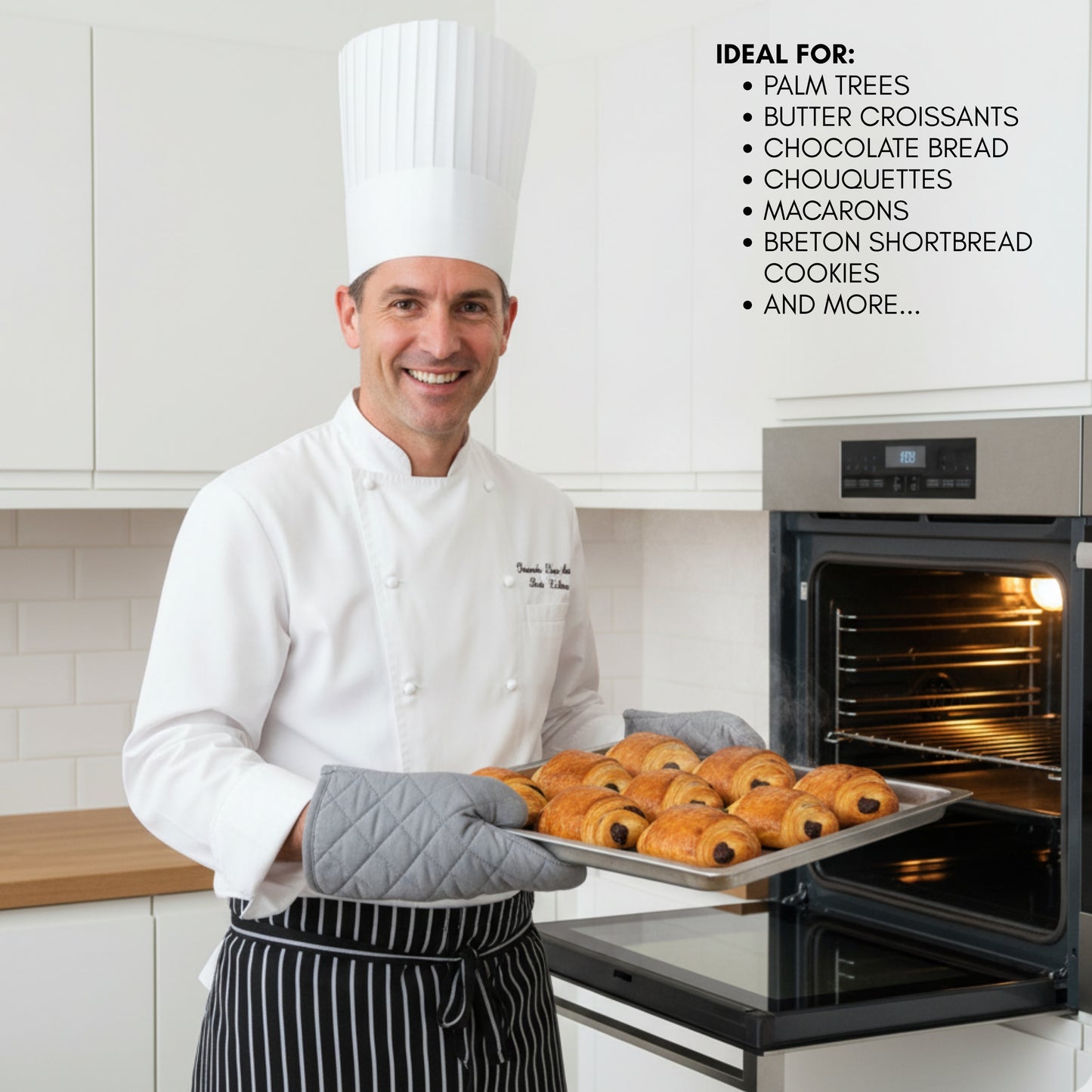 Baking Tray Set with Rack, 0.8 mm carbon steel, double non-stick coating, ideal for baking and roasting, 40×27 cm 