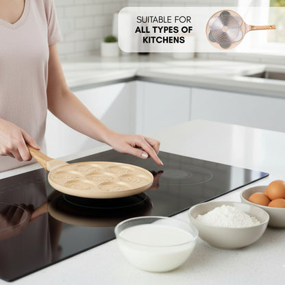 Pfannkuchenpfanne mit Tier-Design in Beige