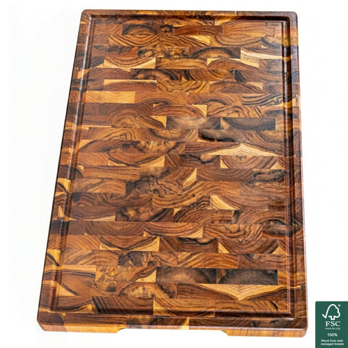 End grain teak