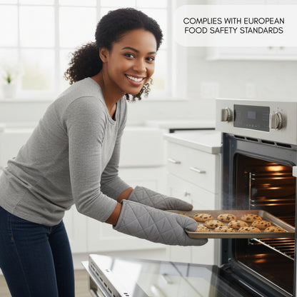 Baking Tray Set with Rack, 0.8 mm carbon steel, double non-stick coating, ideal for baking and roasting, 40×27 cm 