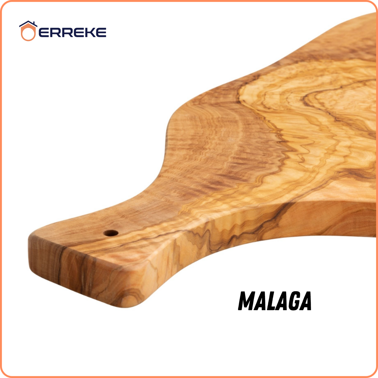 Tafel van kort en serveer op Madeira Olivo Mediterráneo MALAGA, 100% ambachtelijk, met mango, Embutidos, vlees, Barbacoa, Queso, pan (bij benadering 53 x 27 x 2 cm)